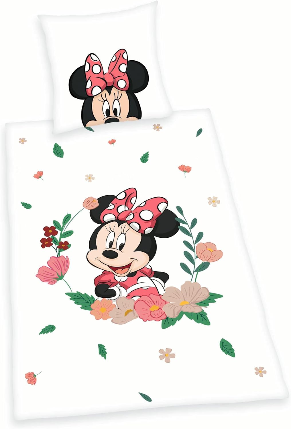 HERDING 2 tlg Flanell Kinderbettwäsche Set Disney’s Minnie Mouse Wende Bettwäsche 135x200
