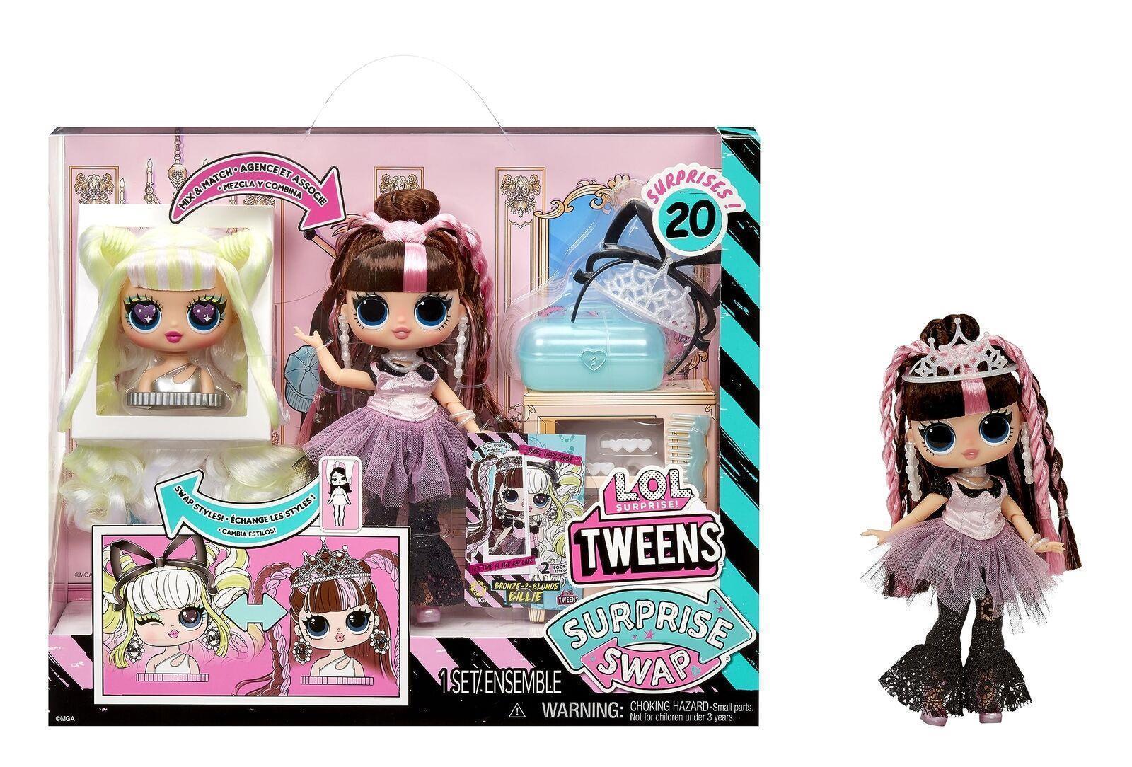 L.O.L. Surprise! Tweens Surprise Swap Series - Bronze-2-Blonde Billie - Modepuppe mit mehr als 20 Überraschungen inklusive Styling-Kopf und toller Mode und Accessoires - ideal für Kinder ab 4 Jahren
