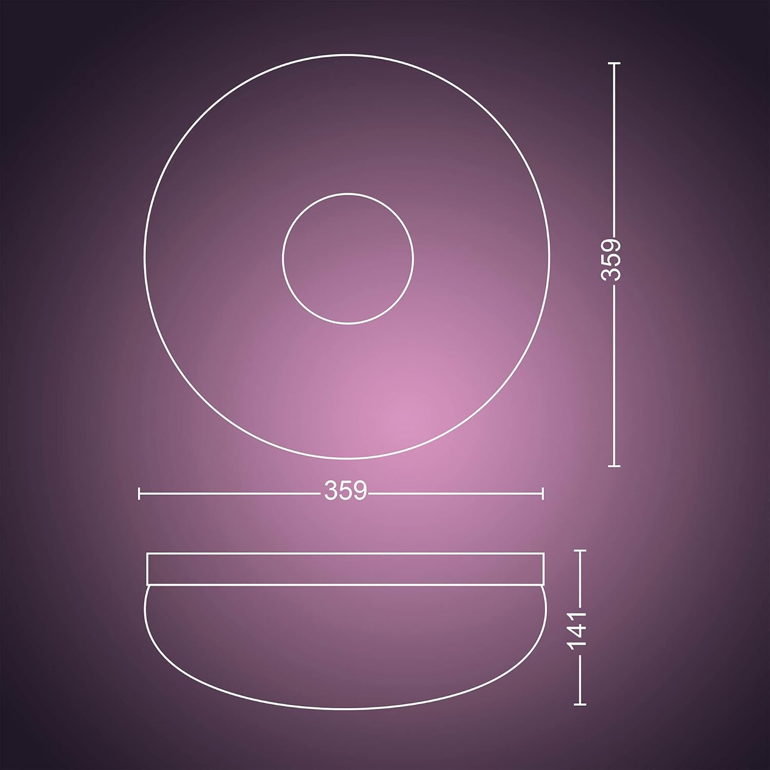 Philips Hue White & Color Ambiance Flourish Deckenleuchte weiß 1940 lm dimmbar