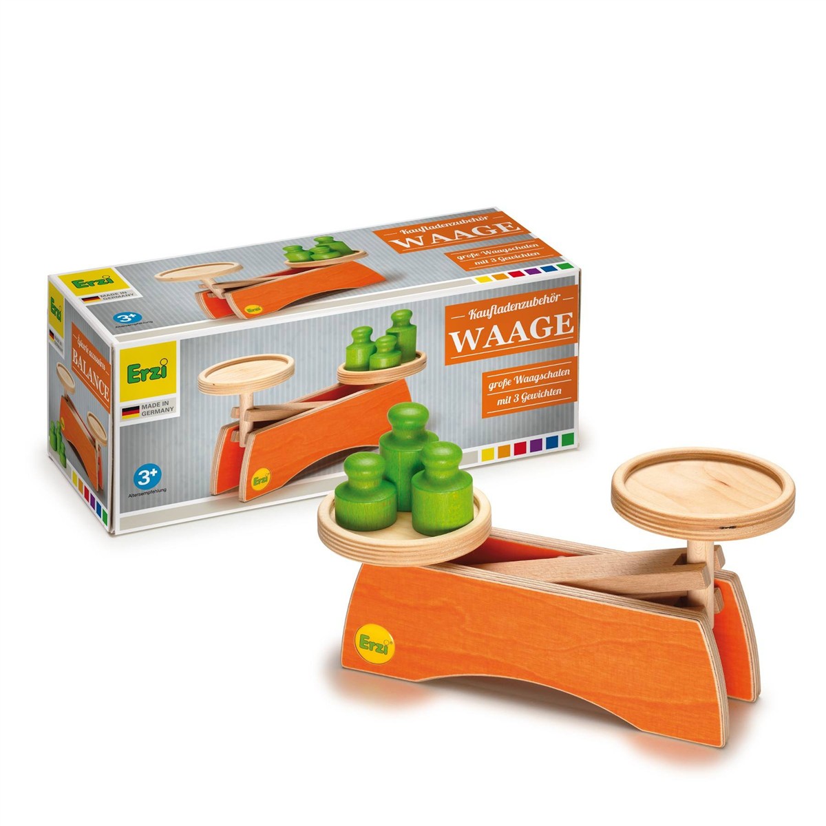 Holzspielzeug, Wäage, Kinderfood-Set, Balance-Spiel, Bauklotz