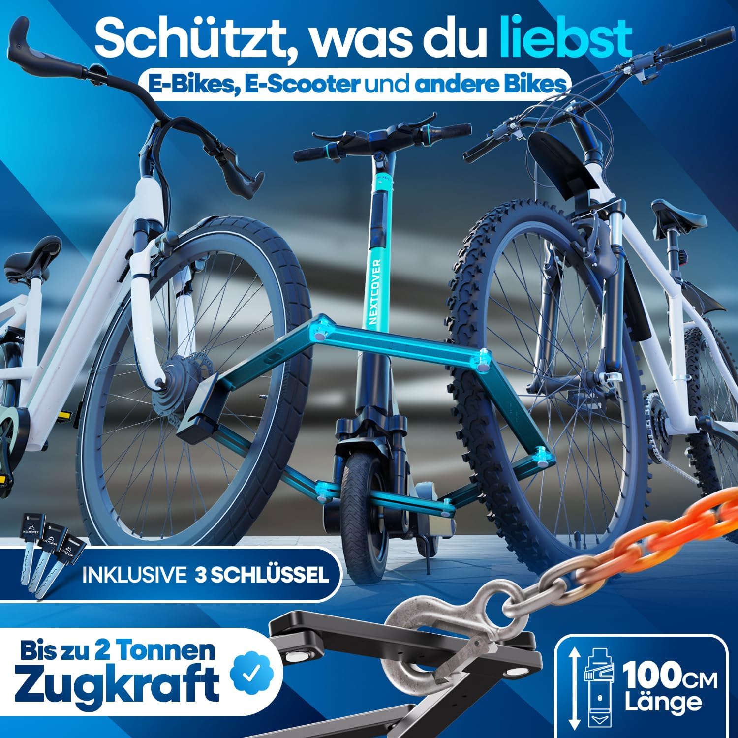 NEXTCOVER Faltschloss Fahrrad FoldOne Fahrradschloss