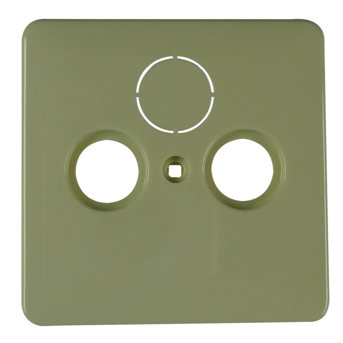 Antennenabdeckung, Doppelöffnung, Kunststoff, Olivgrün, Wandabdeckung
