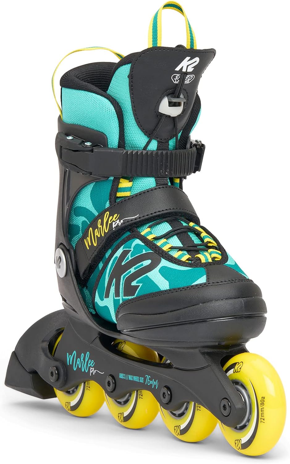 K2 30H0500.1.1.L MARLEE PRO Youth Girls Inline Skates Inliner Inlineskates Skates Rollerblades Rollschuhe grün gelb