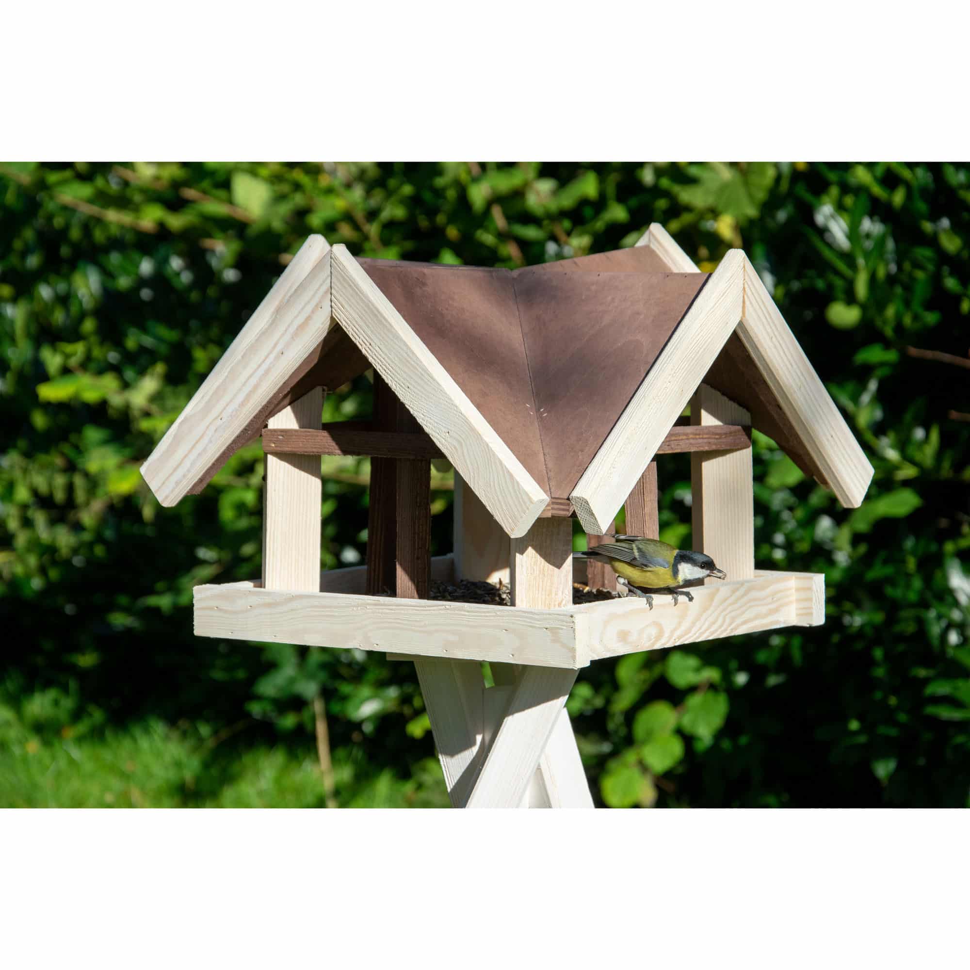 Dobar Vogelvilla Vogelfutterhaus Antikfinish Vogelhaus Futterstation #D247