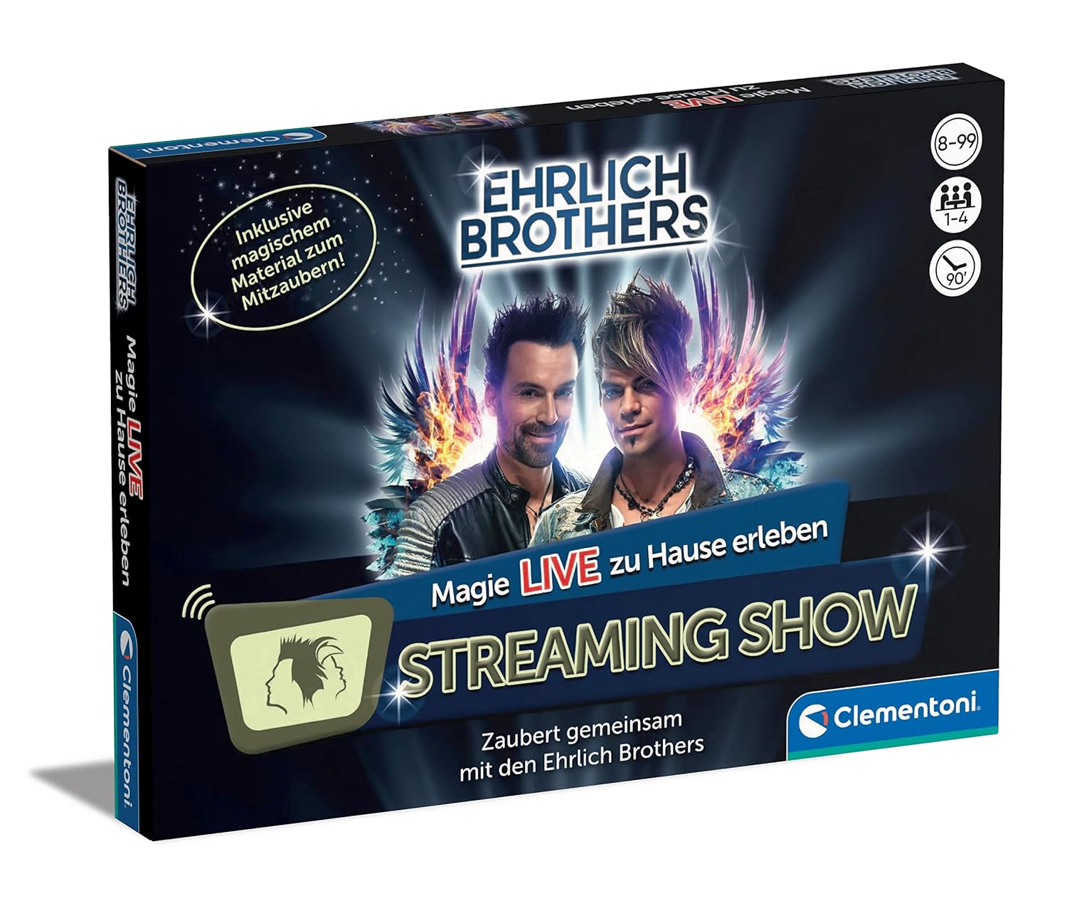 Clementoni 59272 Ehrlich Brothers Streaming Show Live Zaubershow für Zuhause Zauberkunst