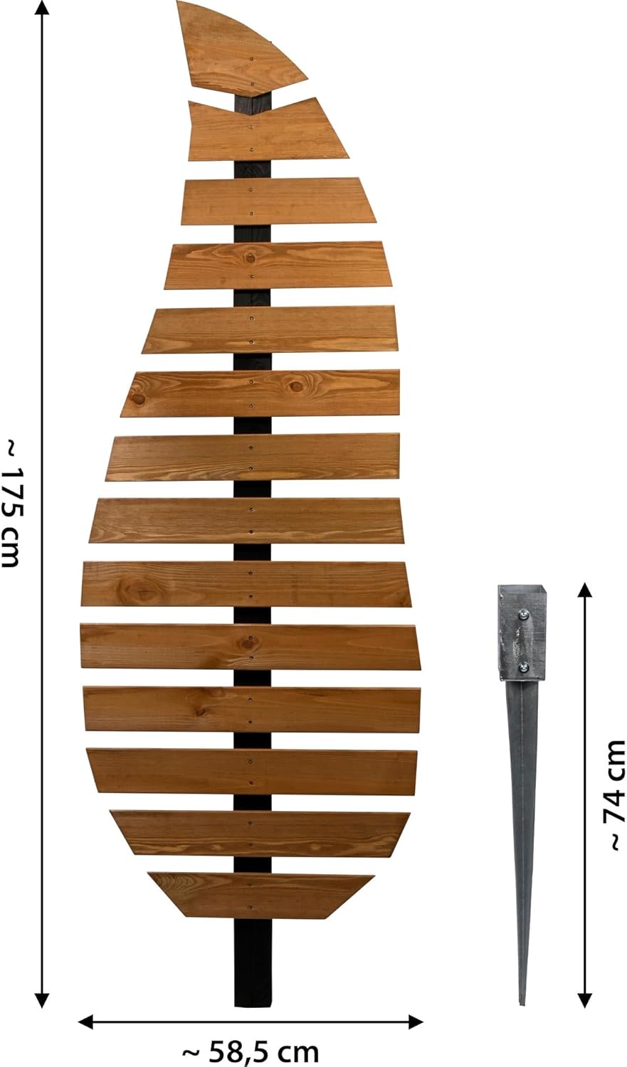 Dobar Rankhilfe Komplexus in Blattform zweifarbig aus Holz Rankgerüst #DH279