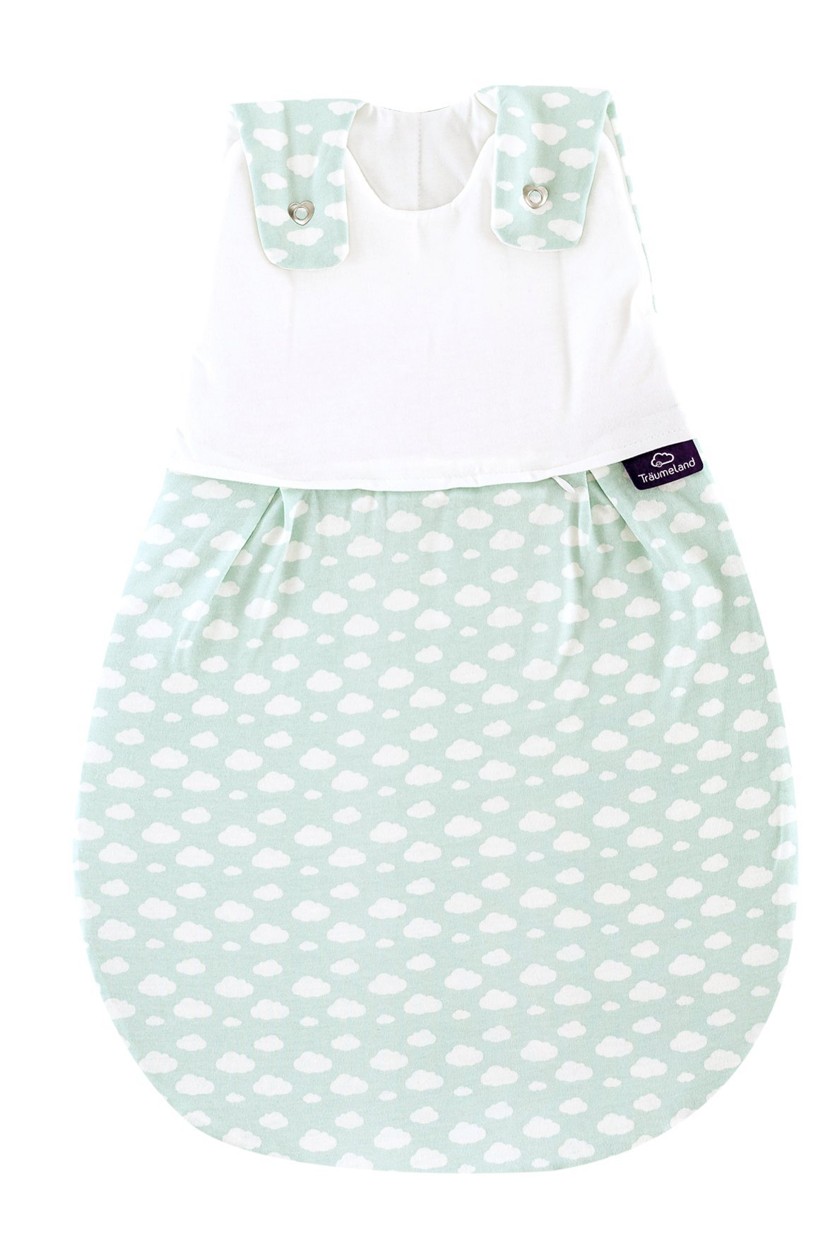 Träumeland S0100607 Außenschlafsack LIEBMICH Wolke mint, Größe 80/86, mehrfarbig TOG 2,5