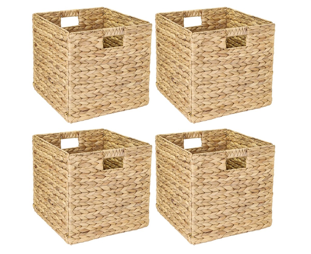 Korbset, Aufbewahrungskorb, geflochten, Naturfaser, Stapelbar