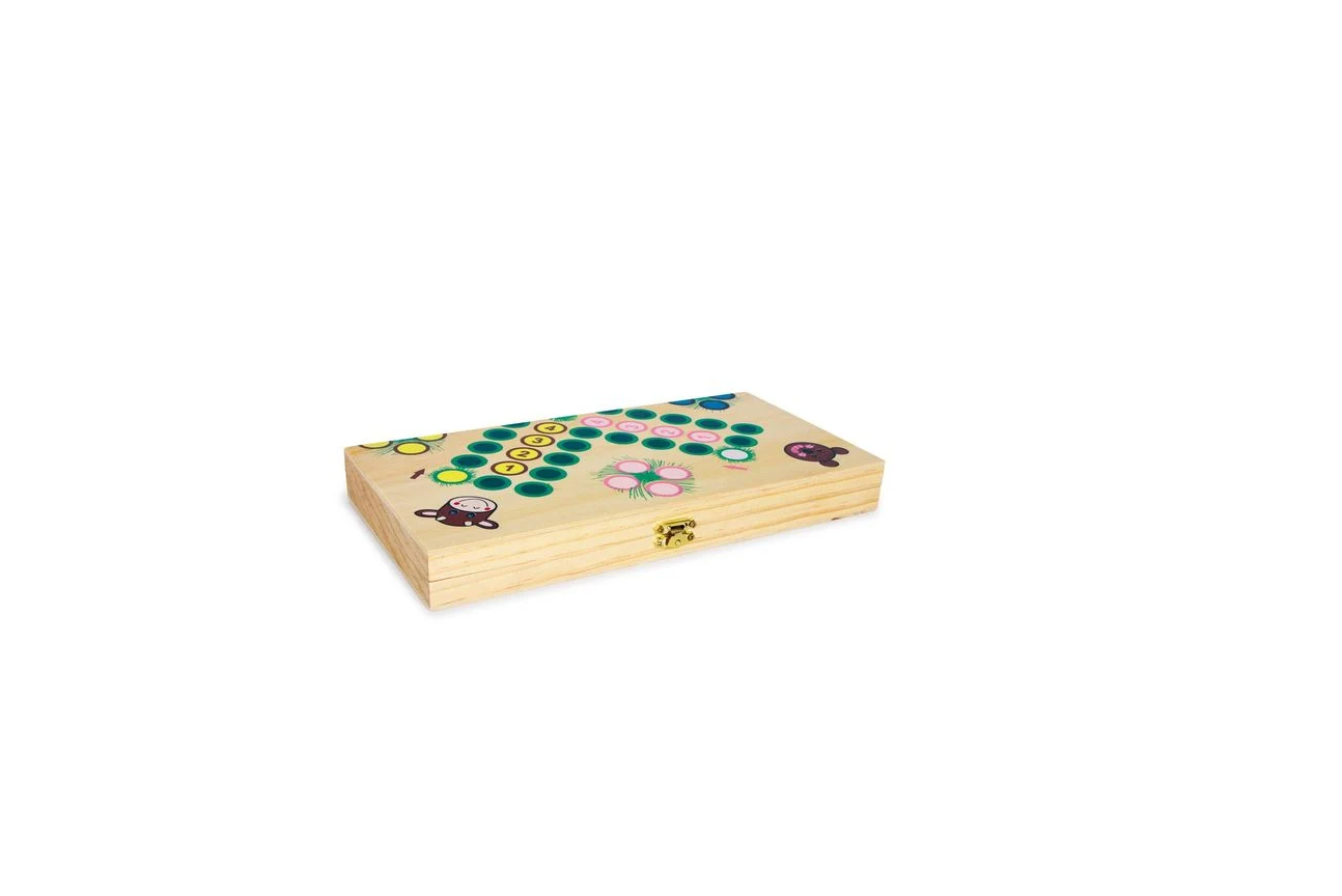 Small foot 6257 - Ludo Farmtiere Würfelspiel Holz, 29 cm