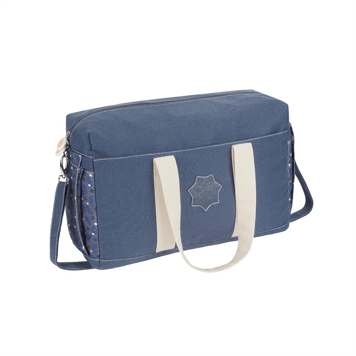 handtasche, blaue tasche, schultertasche, canvas, weiße griffe