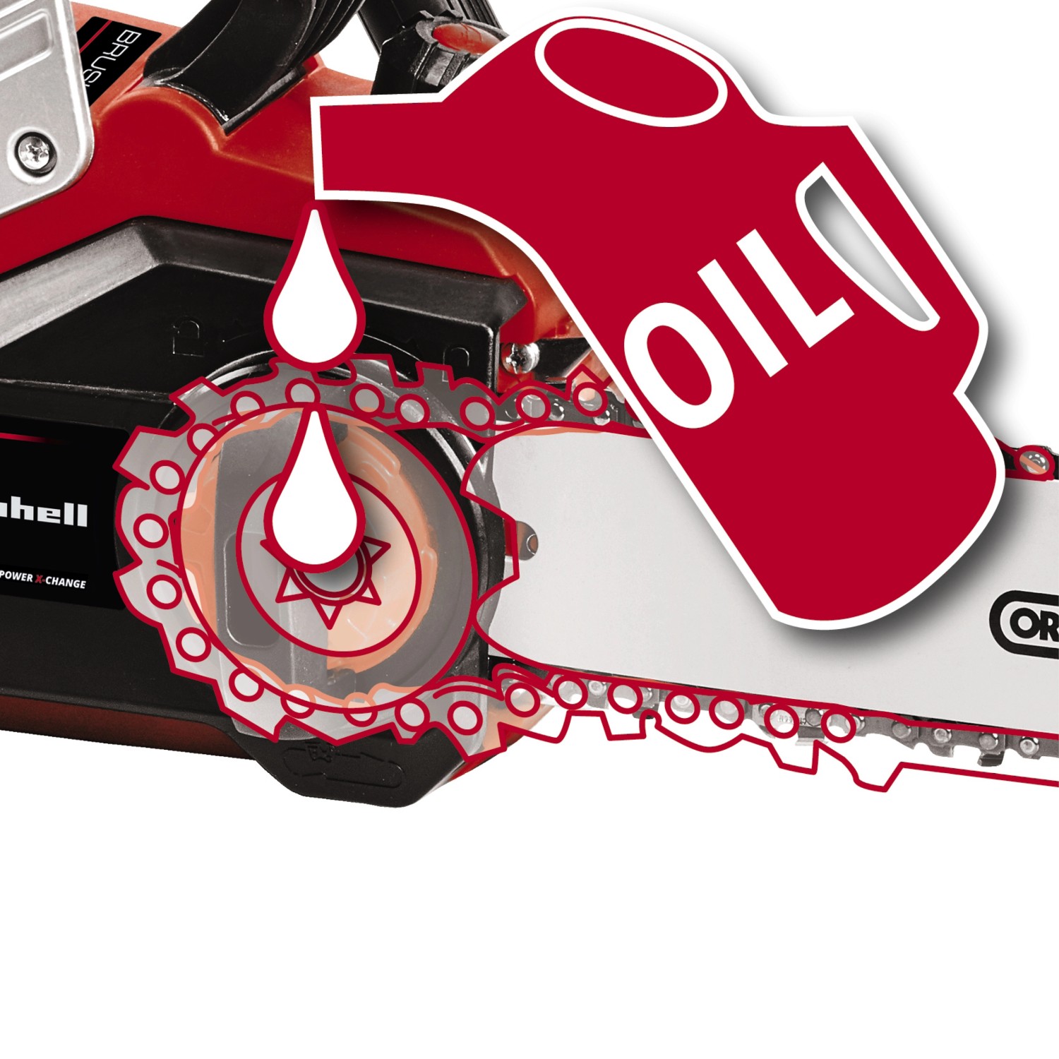 Einhell Power X Change Akku Kettensäge GP LC 36/35 Li Solo ohne Akku und Ladegerät