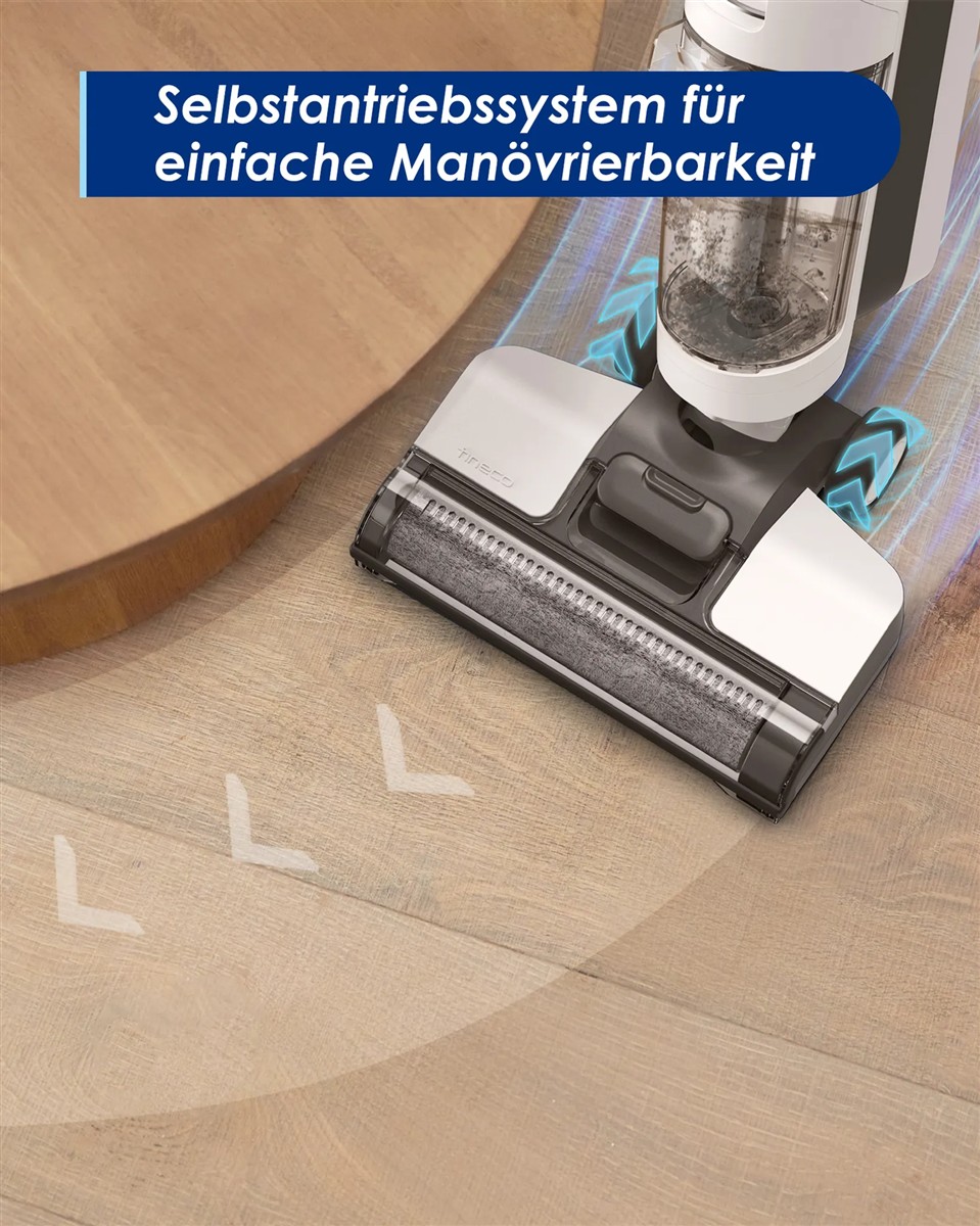 Tineco iFloor 3 Breeze Plus kabelloser Nass-Trockensauger, tragbar und leicht, leiser Betrieb, geeignet für Hartböden mit Ersatzbürste Selbstreinigung schnelles Trocken streifenfrei