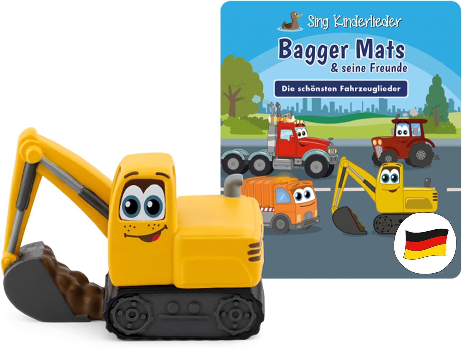 Tonies Hörfiguren für Toniebox 11000290 Sing Kinderlieder Bagger Mats & Seine Freunde Die schönsten Fahrzeuglieder Hörbuch Hörspiel