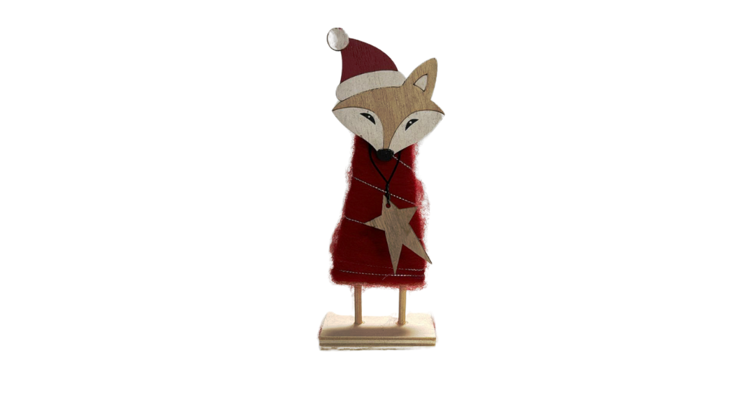 Weihnachtsfigur Fuchs Aufsteller 16 cm Wenco