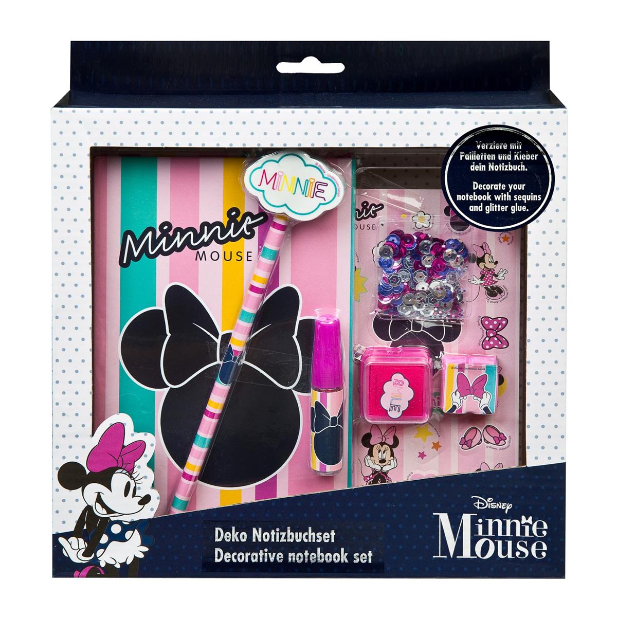 Minnie Mouse Notizbuchset MINE4462 Dekorationsset Notizbuch Dekoration Design-Set