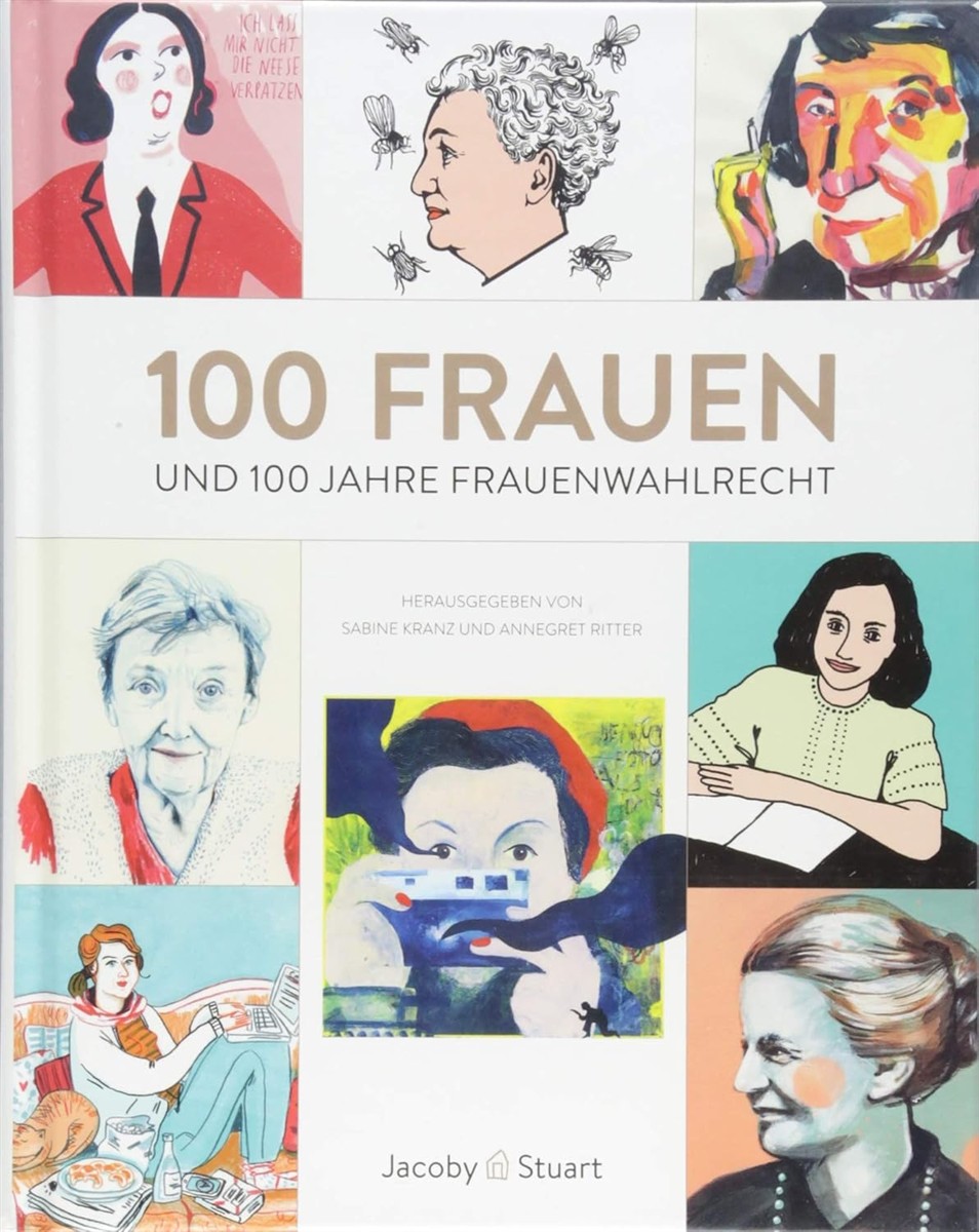 Frauenrecht, 100 Jahre, Buchcover, Illustrationen, Mehrfachporträts
