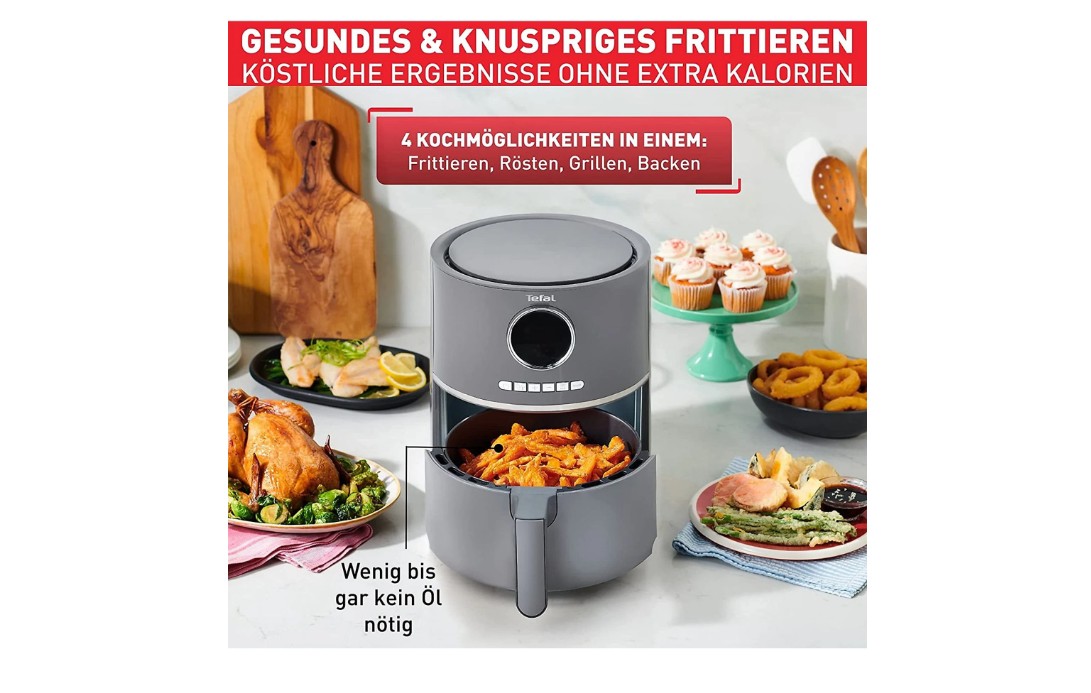 Tefal EY 111 B Airfry Ultra Digital Heißluftfritteuse Küchengerät Temperaturregelung