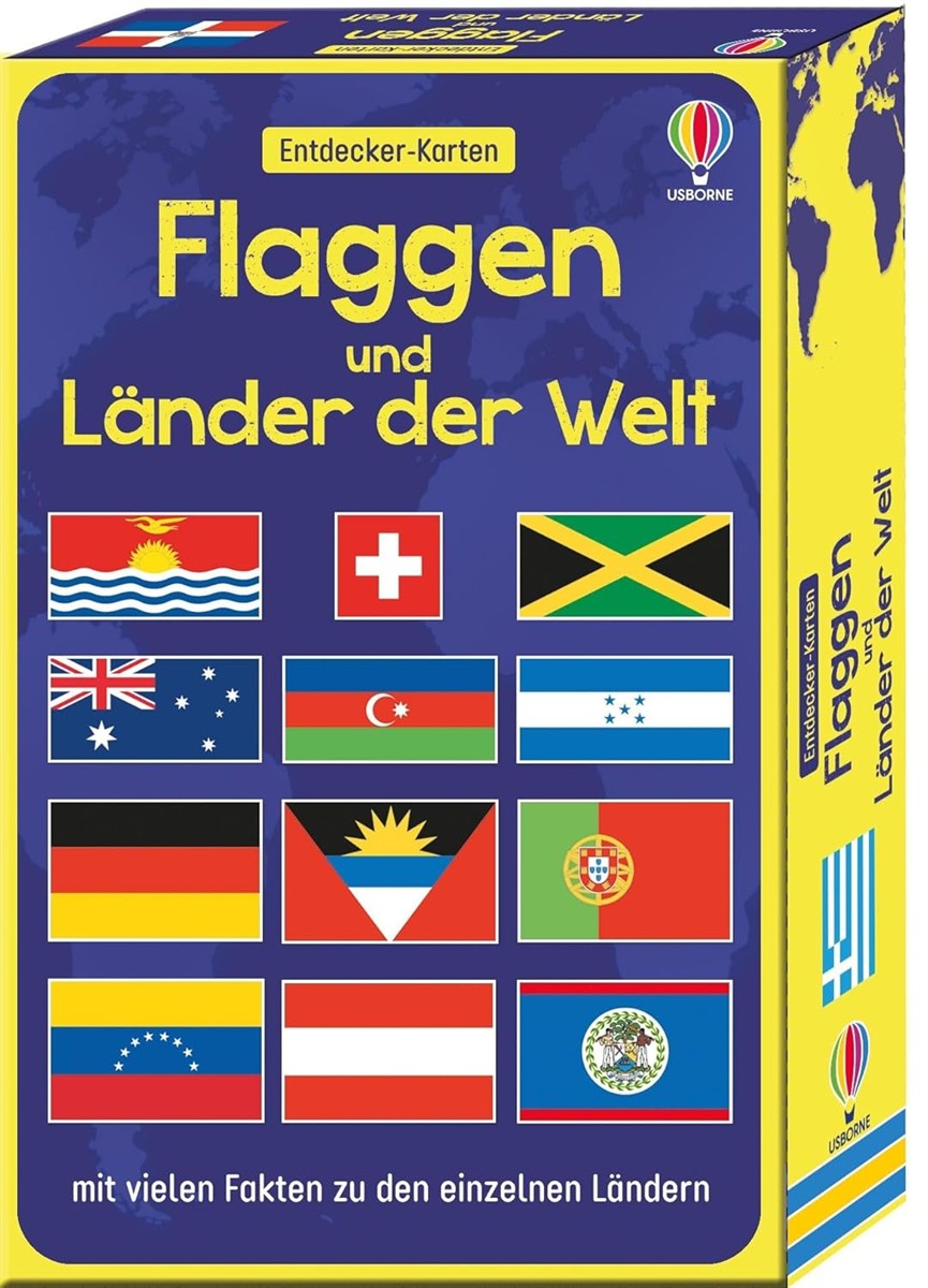 Flaggen, Weltkarten, Länderflaggen, Karten-Set, Entdecker-Karten