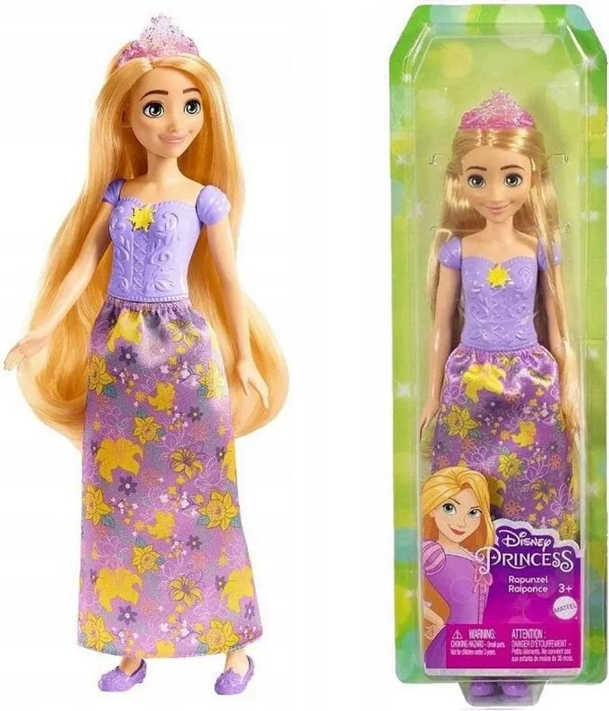 Barbie Rapunzel Puppe beweglich - Disney Princess von Mattel, blonde Haare