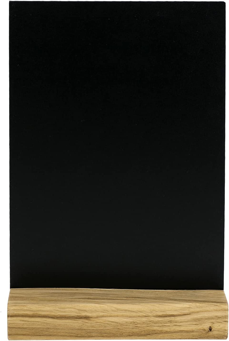 Kreidetafel, Schwarz, Holzsockel, Holzmaserung