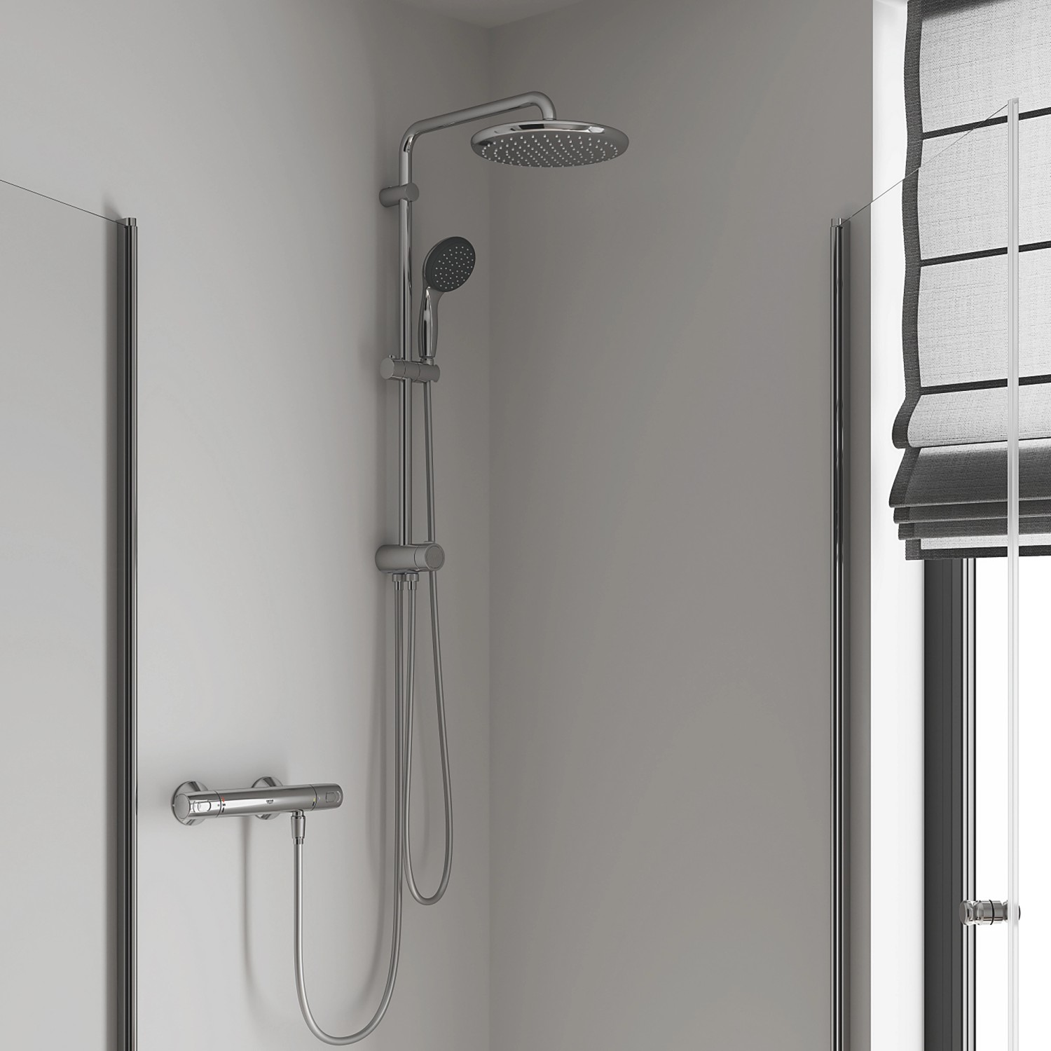 Grohe QuickFix Duschsystem Vitalio Start 250 mit Umstellung Wandmontage