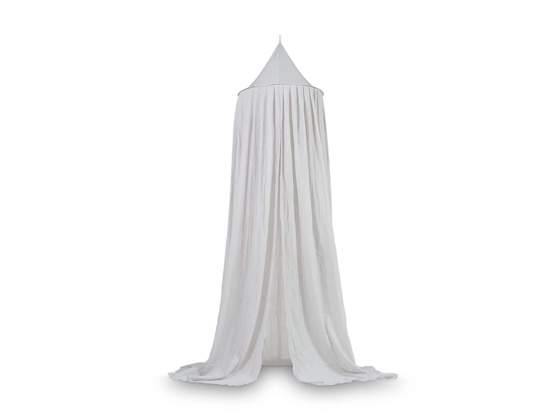 Jollein 002 005 00078 Baldachin Vintage Soft Grey - Höhe 245 cm - Betthimmel Babybett Kinderzimmer - Hellgrau