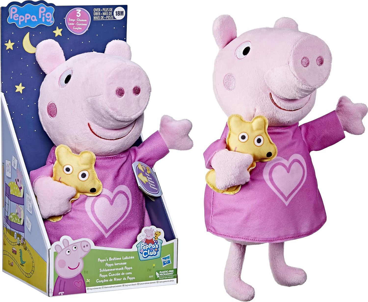 Hasbro F37775G0 Schlummermusik Peppa Plüschpuppe mit Singfunktion Spielzeugpuppe