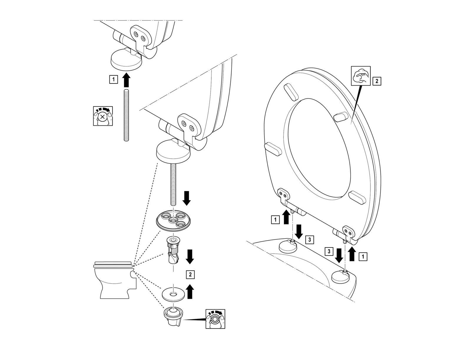 baliv WC Sitz Tonda mit Absenkautomatik MDF Holzkern Grau
