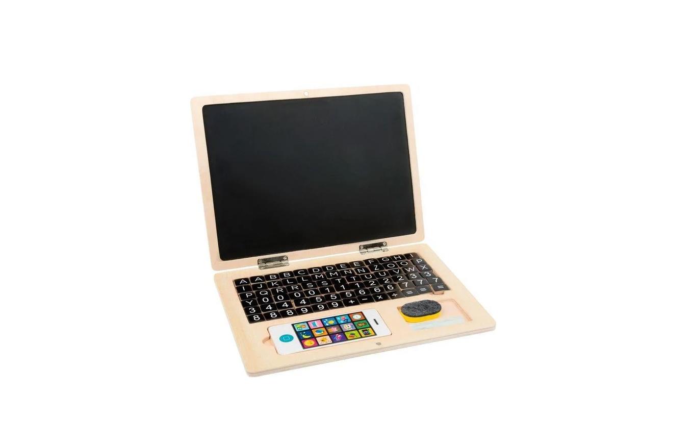Small foot 11193 - Holz-Laptop mit Magnet-Tafel