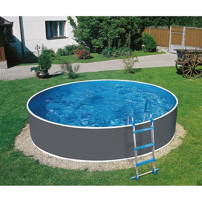 Mypool Pool Set 350x90 cm 7.800l Sicherheitsleiter Filter Swimmingpool Schwimmen