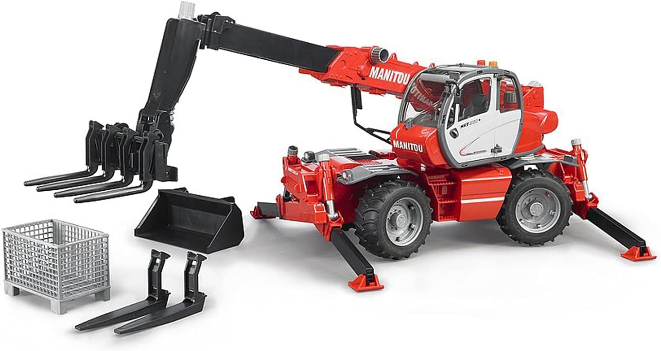 BRUDER 02129 Manitou Teleskopstabler MRT Baustelle Baufahrzeug Spielzeug