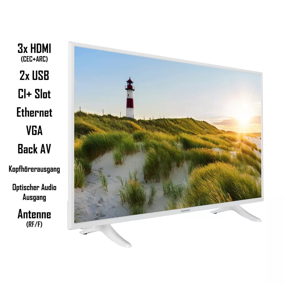 Telefunken XF43K550 W 43 Zoll Fernseher Full HD Smart TV Netflix HDR10