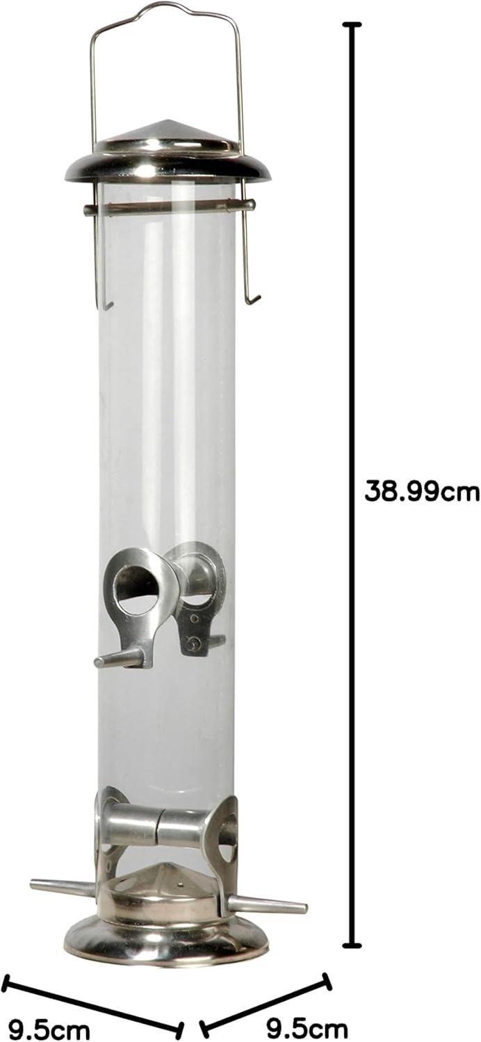 Vogeltränke, Vogelfutterspender, Outdoor-Garten, Kunststoff-Glas, 36-39cm Höhe