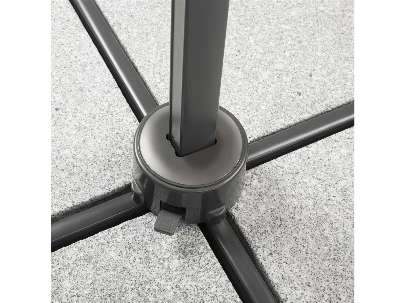 Schneider Ampelschirm Rhodos Junior 270 cm x 270 cm Natur mit Kurbelmechanik