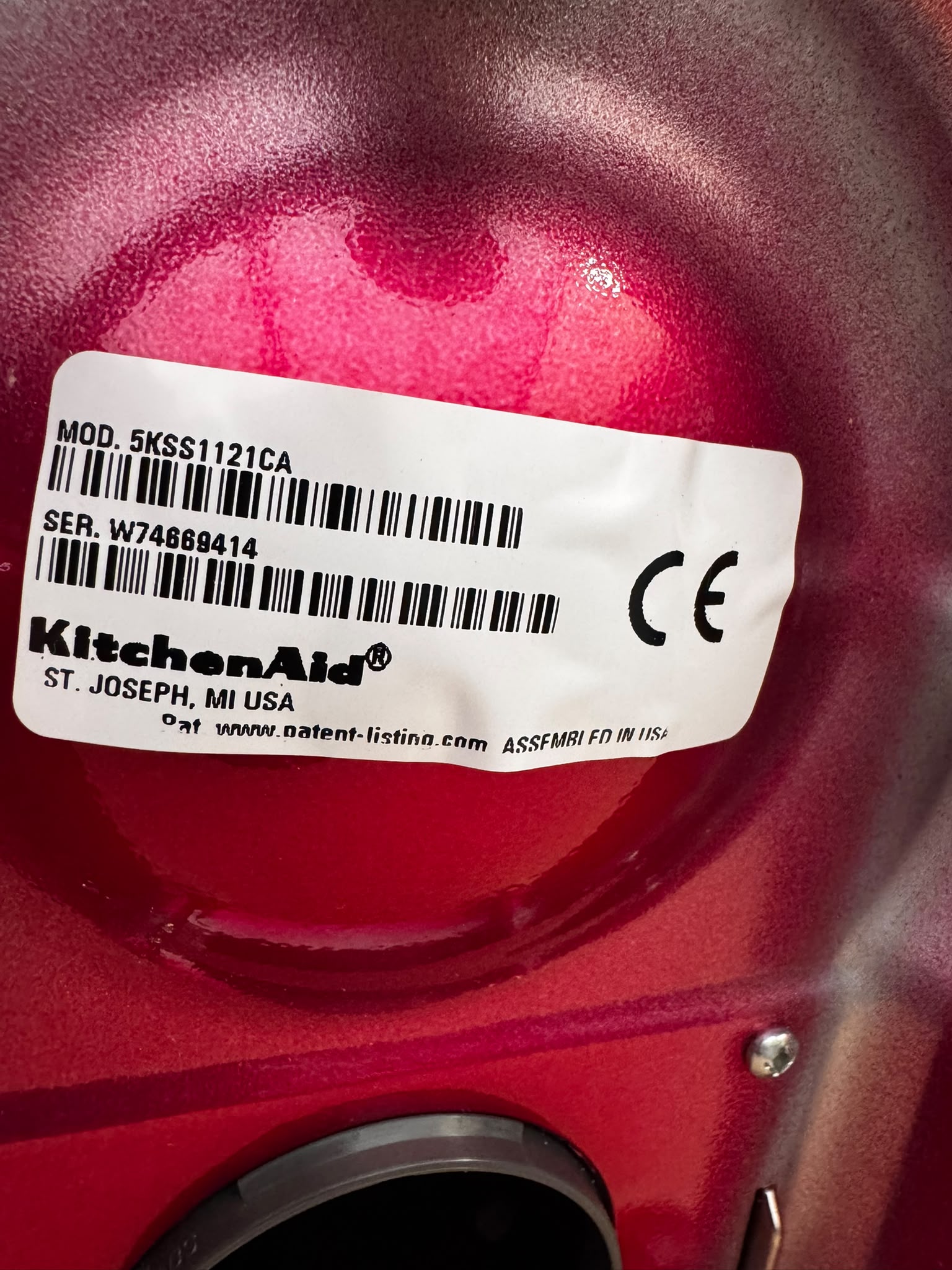 Kitchenaid, Standmixer, Rot, Etikett, Haushaltsgerät
