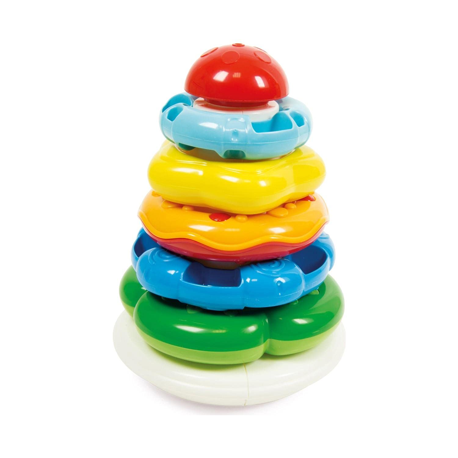Clementoni 17103.3 Baby Stapel-Ringe/Farbring-Pyramide (Play for Future-100% recycelte Materialien), Multicolor