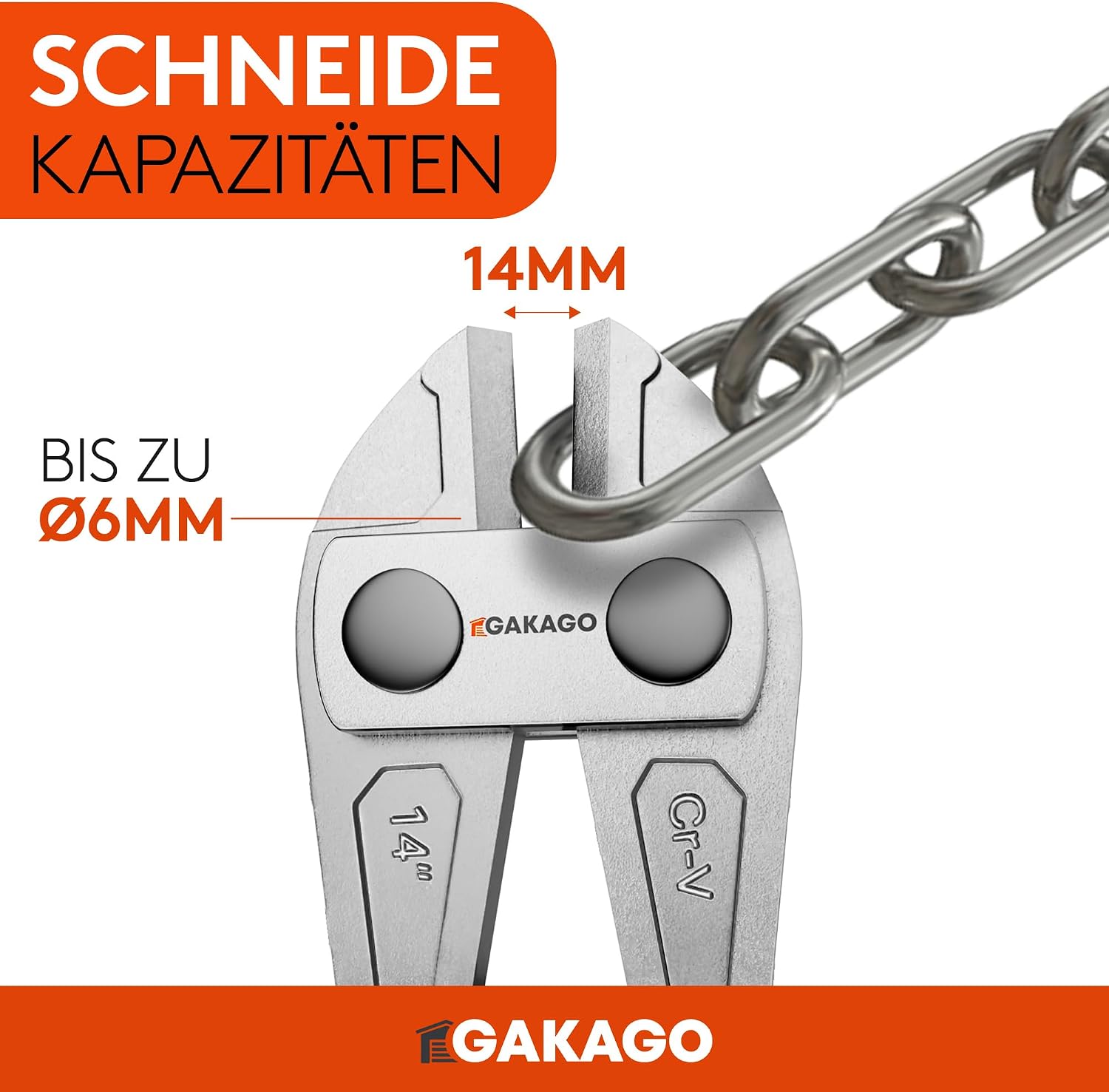 Zange, Kabelzange, 14mm, Spannzange, GAKAGO