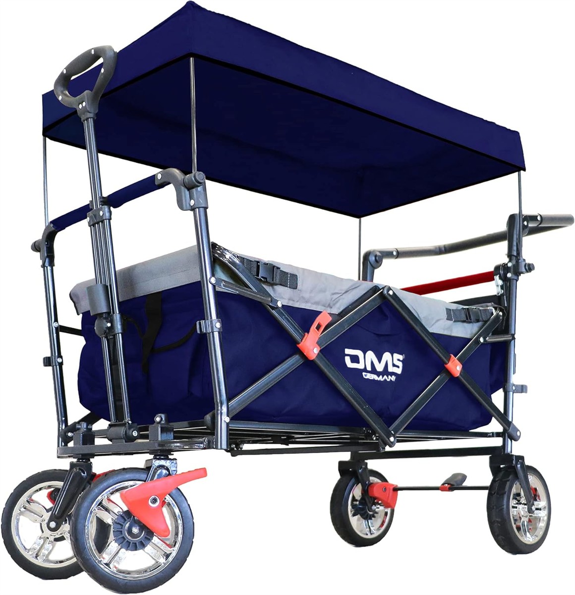 Kutschwagen, Transportwagen, Dachschirm, Einkaufskorb, Pulverbeschichtung