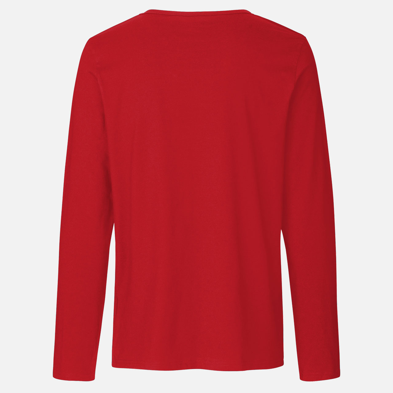Langarmshirt, Rot, Rundhalsausschnitt, Unifarben