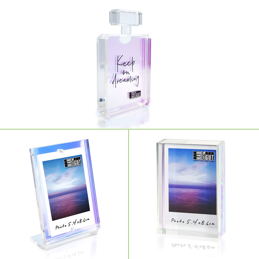 Bilderrahmen Acryl, transparent klar hochglanz, verschiedene Designs