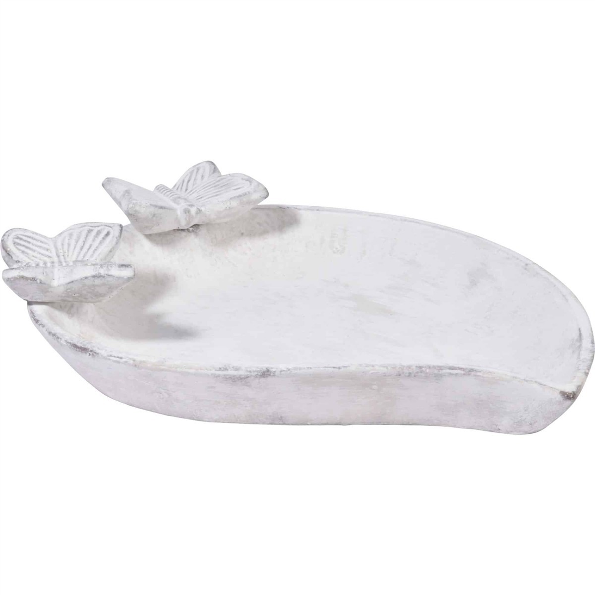 Schale, Deko-Schale, Blumenornament, Weiß, Keramik