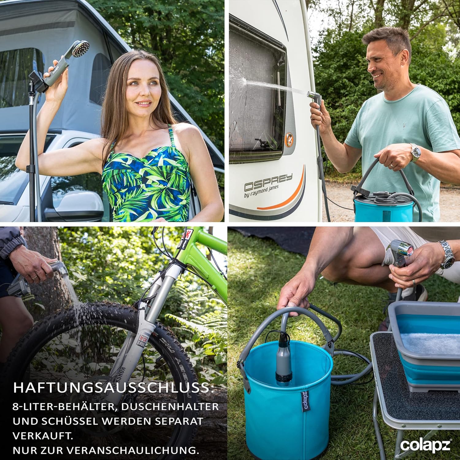 Wiederaufladbare Campingdusche mit Akku Outdoordusche