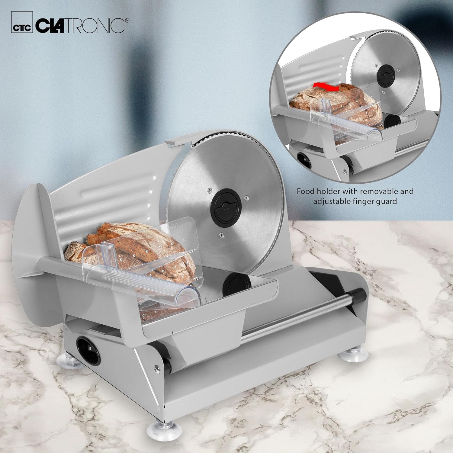 Clatronic MA 3585 Schneidemaschine Allesschneider Metallisch