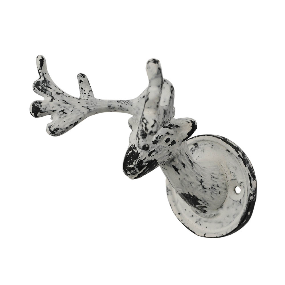 Garderobenhaken Hirsch vintage weiss