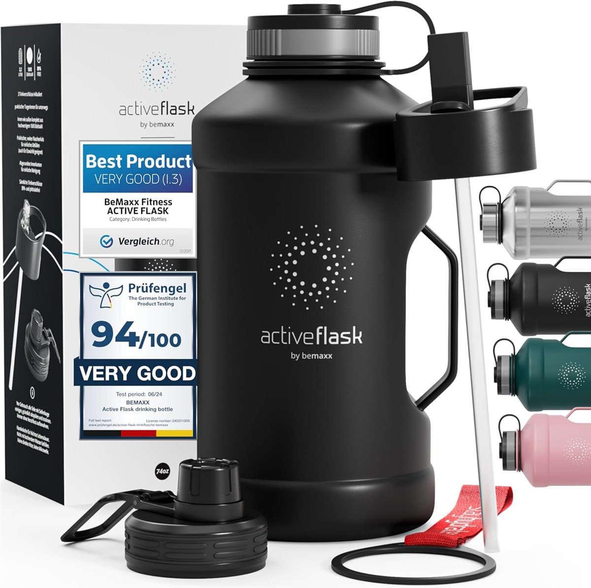 Trinkflasche, Aktivkessel, Sportflasche, Schraubverschluss, Auslaufsicher
