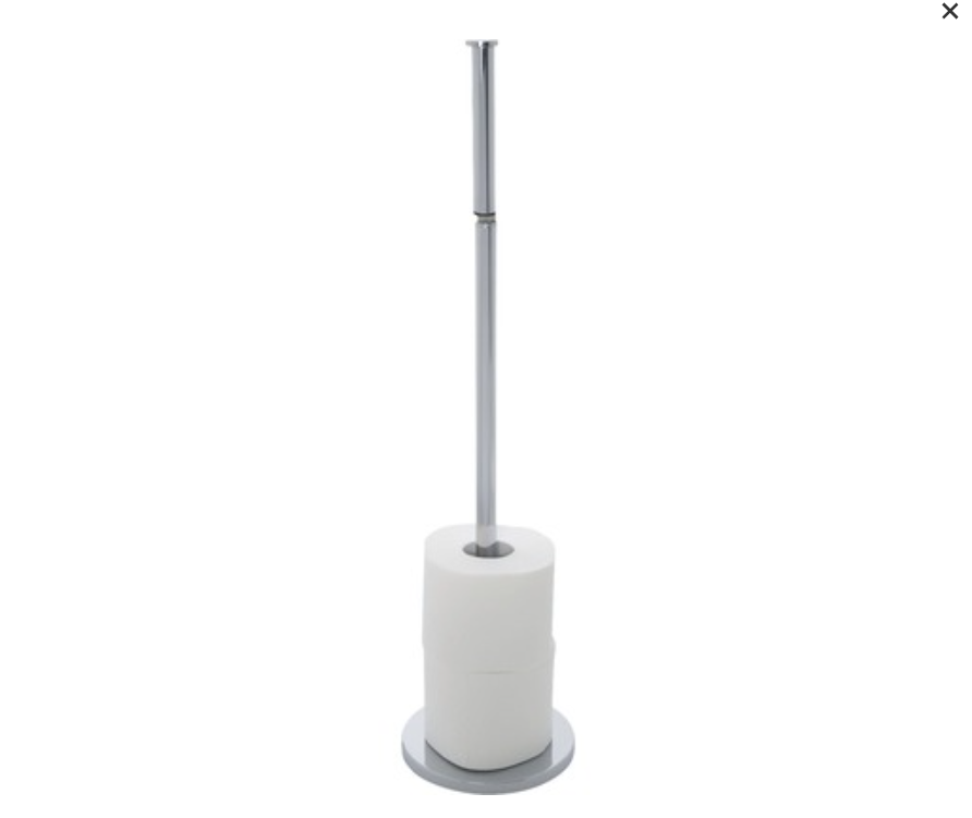 Wenko Stand Toilettenpapierhalter 2 in 1 edelstahl