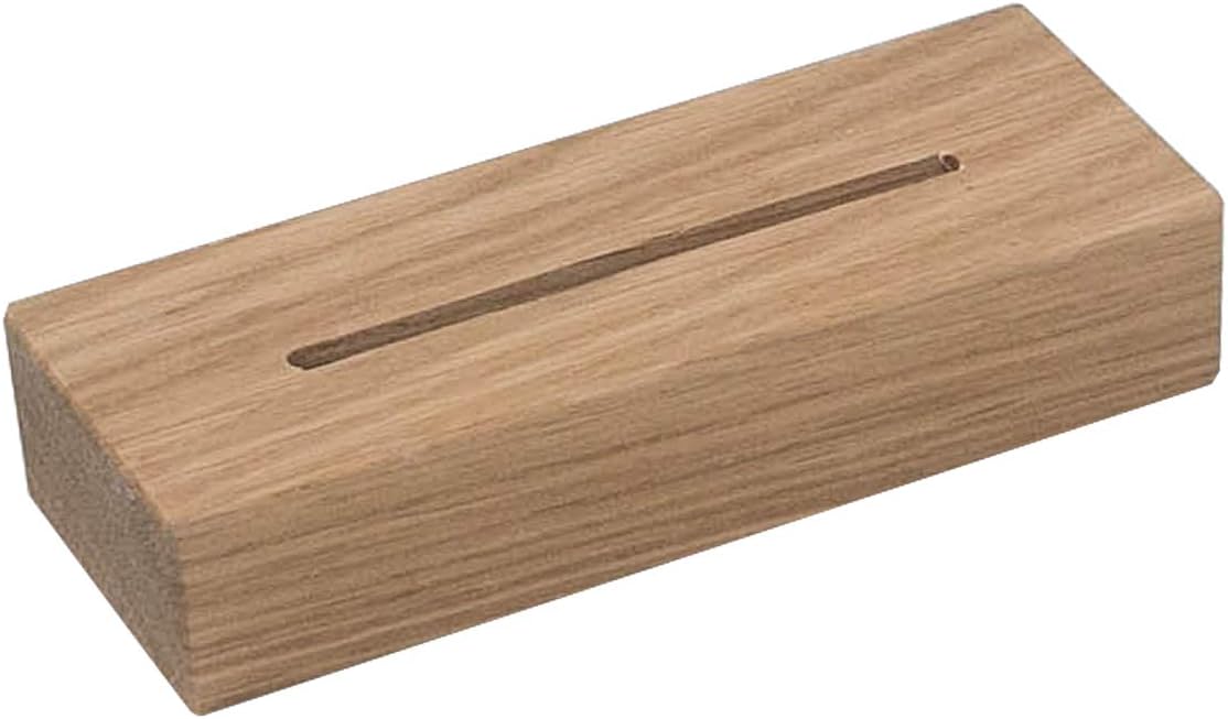 HMF 5x Acryl Tischaufsteller mit Holzfuß gerade DIN A4 Querformat