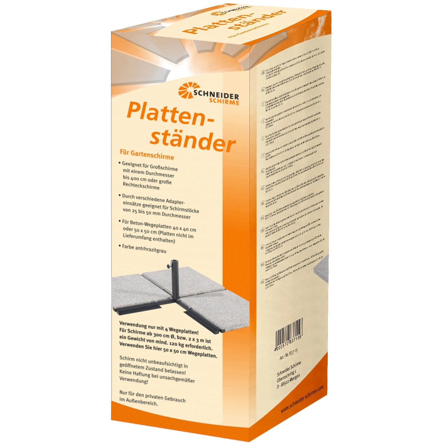 Schneider Plattenständer für Sonnenschirme