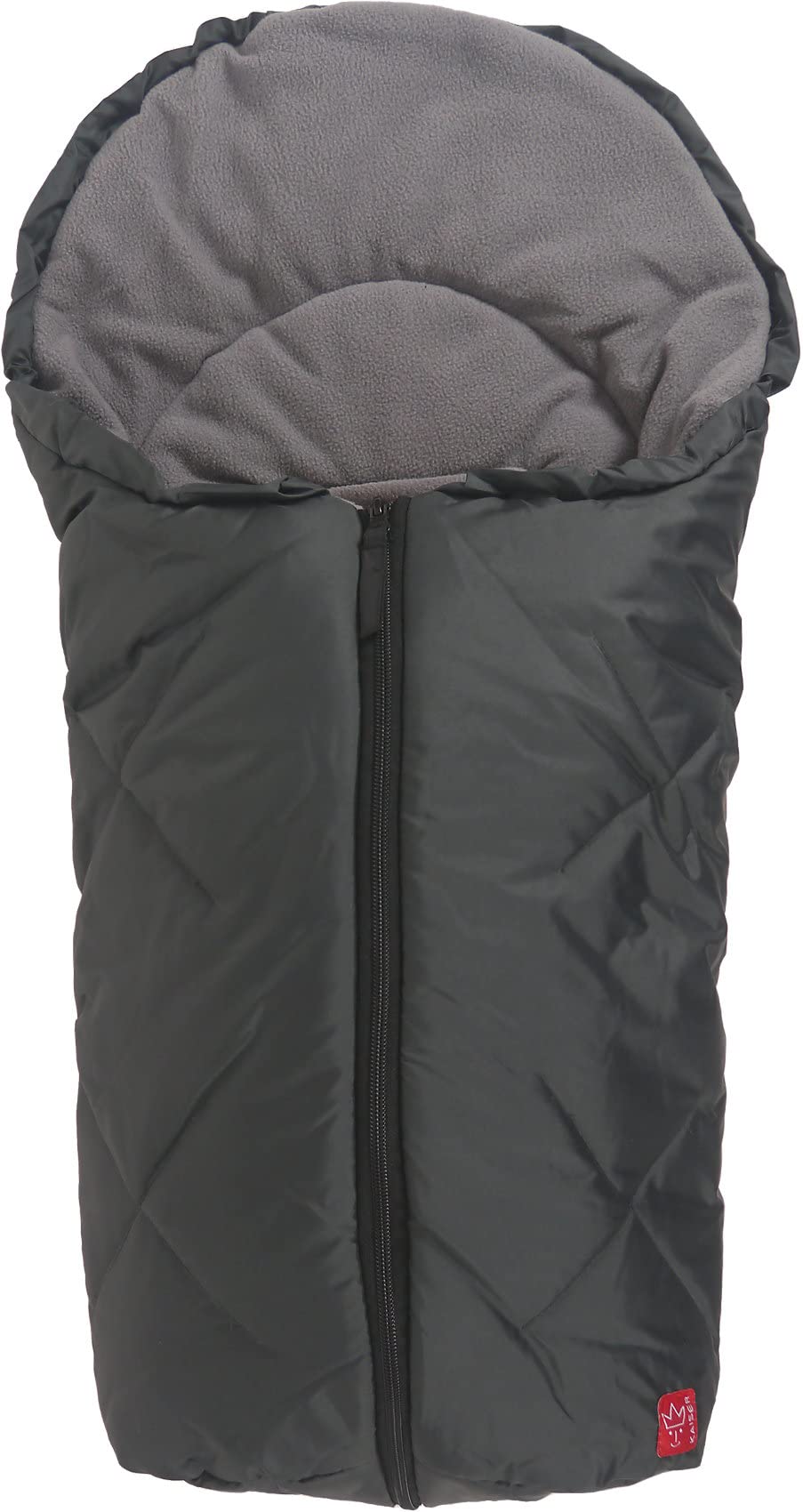 Kaiser 65347224 Fleece Kuschelsäckchen für Babyschale, anthrazit/hellgrau