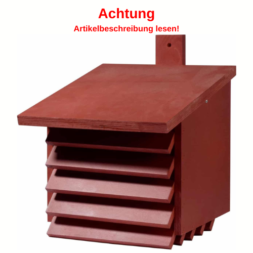 Luxus-INSEKTENHOTELS  Großer Flrofliegenkasten - Insektenhotel für Florfliegen - Florfliegen-Nisthilfe aus Multiplex-Holz - Nützlings-Haus für Florfliegen Rot #DH150